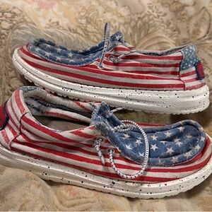 Hey Dudes Flag Stars Stripes size 12 (preschooler size)